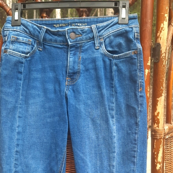 🍀3/15 Old Navy Woman's Ankle Blue Jeans - Picture 5 of 8